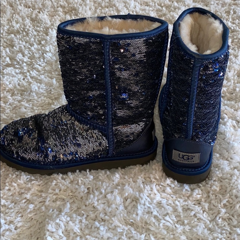 Blue sequin Ugg boots